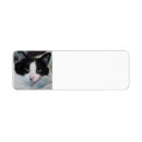 Search for tuxedo cat return address labels Kitty