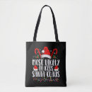 Search for santa claus tote bags Xmas