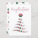 Search for pawed christmas cards Red and green