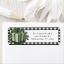 Search for green plaid return address labels Elegant