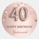 Search for 40 years stickers Rose gold