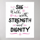 Search for strength and dignity posters Inspirational