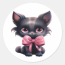 Search for cute black kitten stickers Halloween