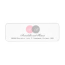 Search for pink monogram return address labels Formal