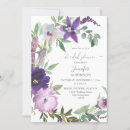 Search for violet bridal shower invitations Watercolor
