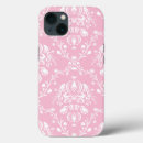 Search for pink damask iphone cases White