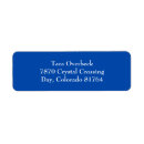 Search for cobalt blue return address labels Simple