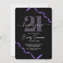 Search for purple 21st birthday invitations Minimalist