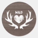 Search for deer in woods stickers Antler