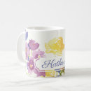 Search for blue purple flowers mugs Green leaves