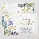 Search for grey first communion invitations Gold cross