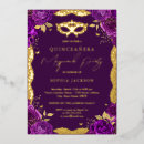 Search for purple gold masquerade party invitations Mask