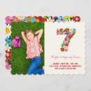Search for girls 7th birthday invitations Flowers