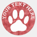 Search for red paw stickers Pawprints