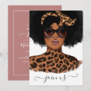 Search for leopard hens party invitations Black