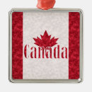 Search for canadian maple leaf christmas tree decorations Red and white