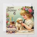 Search for 6 year girl birthday cards Puppy