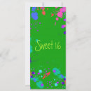 Search for paint splatter invitations Bright colours