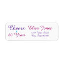 Search for 60 return address labels Birthday