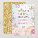 Search for unicorn doughnut birthday invitations Whimsical