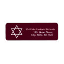 Search for star return address labels Star of david