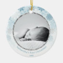 Search for silver baby first christmas tree decorations Snowflake