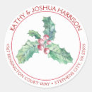 Search for watercolor return address stickers Red and green