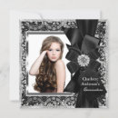 Search for black silver quinceanera invitations Party