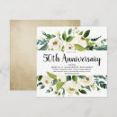 Search for flower 50th anniversary invitations Gold