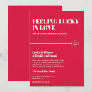 Search for lucky in love wedding invitations Modern