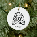 Search for cocker spaniel christmas tree decorations Dog