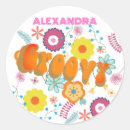 Search for flower power design stickers Groovy