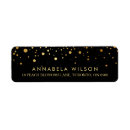 Search for black gold foil return address labels Glam