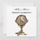 Search for globe wedding invitations Vintage