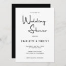 Search for modern shower wedding invitations Black and white
