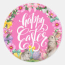 Search for happy easter pink bunny stickers Floral