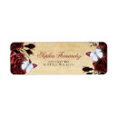 Search for red rose return address labels Elegant