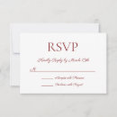 Search for deep red rsvp cards Minimalist