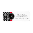 Search for black damask return address labels Pattern