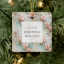 Search for romantic quote christmas tree decorations Floral