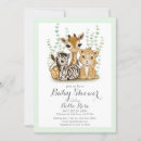 Search for cute safari animals invitations Minimalist