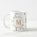 Search for monogram pink flowers mugs Your monogram initial letter