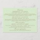 Search for green and gold wedding enclosure cards Directions