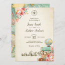 Search for vintage travel wedding invitations Rustic