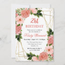 Search for rose gold 21st invitations Watercolor