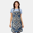 Search for blue swirl pattern aprons Modern
