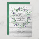 Search for rustic lavender wedding invitations Eucalyptus