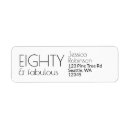 Search for 80th birthday return address labels Elegant birthday party