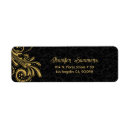 Search for gold damask return address labels Girly