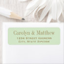Search for green wedding return address labels Vintage